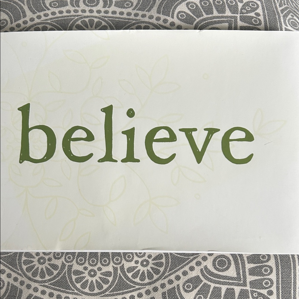 Green 'Believe' book